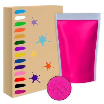 2.2lb 1kg drak pink color powder non toxic bulk organic washable natural gender reveal decorations colour war dog animal summer camps festivals gift run gulal (35.274 Ounce)