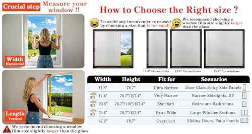 Frosted Glass Window Privacy Film with Tools