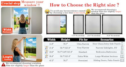 Frosted Glass Window Privacy Film with Tools