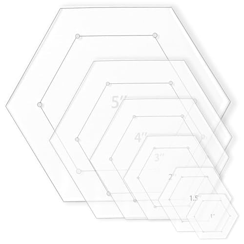 6 Pieces Hexagon Quilting Template with 1 (6 Count)