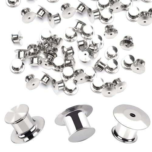 75 Pieces Metal Pin Backs Locking Pin Keepers Locking Clasp
