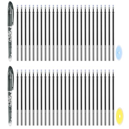 2Pcs Erasable Gel Pens with 50 Refills & 2 Erasers (52 Count)