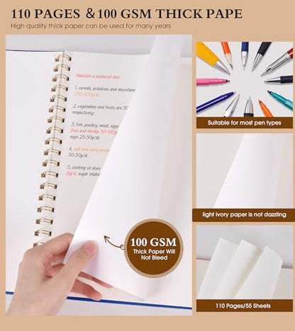 Blank Spiral Notebook Journal 8.5” x 11”