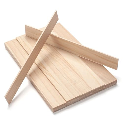 Wood Strips Slats Wooden Sticks for Crafts 1 (30 Count)