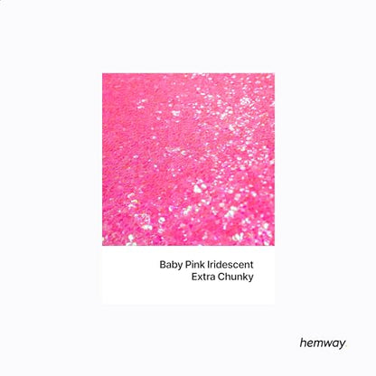 Resin Glitter Baby Pink Iridescent 100g Extra Chunky (3.5274 Ounce)