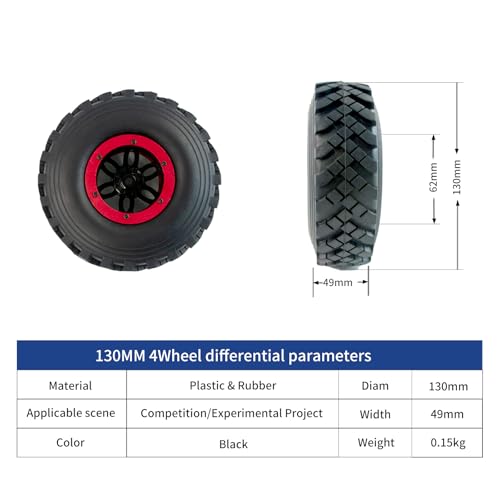 Smart Robot Chassis 130mm Wheels 4WD car Chassis 4
