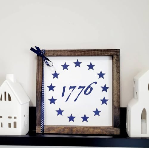 Patriotic Stencils American Flag Stencil 7.8" 50 Stars We The People 1776 (24 Count)