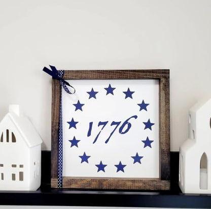 Patriotic Stencils American Flag Stencil 7.8" 50 Stars We The People 1776 (24 Count)