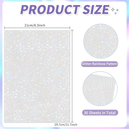 36 Sheets Holographic Sticker Paper