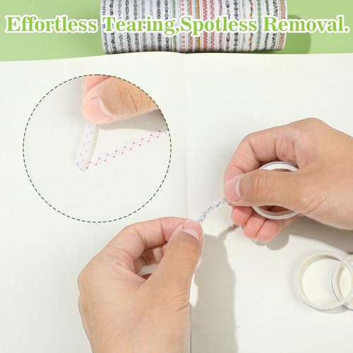 30 Rolls Floral Washi Tapes Set (30 Count)