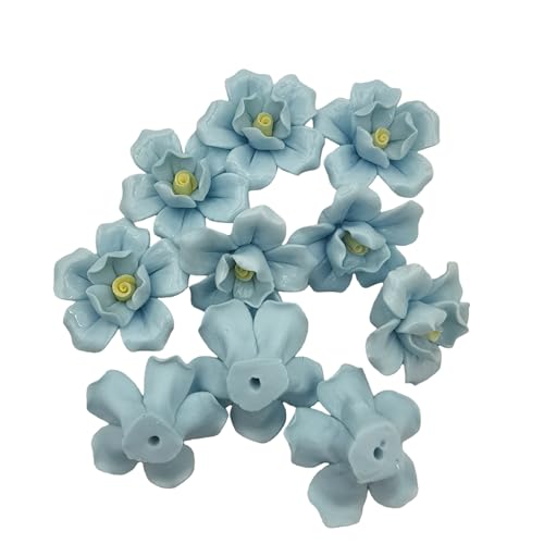 10PCS 3D Flower Ceramics Mosaic Tiles (8 Ounce)