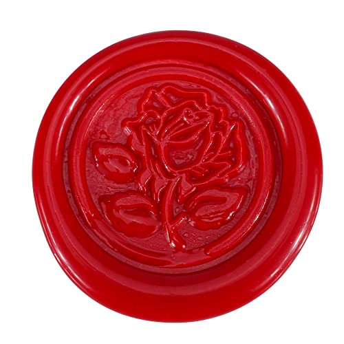 5Pcs Bright Red Sealing Wax Sticks with Wicks for Wax Seal Stamp (5 Count)