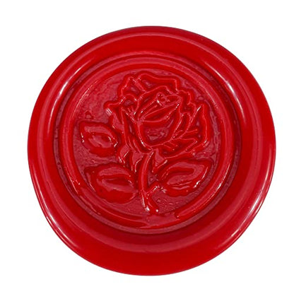 5Pcs Bright Red Sealing Wax Sticks with Wicks for Wax Seal Stamp (5 Count)