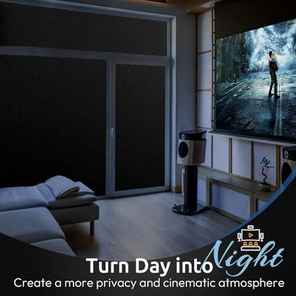 Blackout Window Film Room Darkening Light Blocking 11.8" x 157.4"