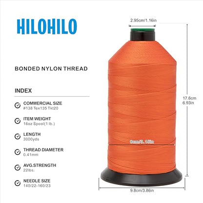 Extra Strong Bonded Nylon Thread #138 Tex135