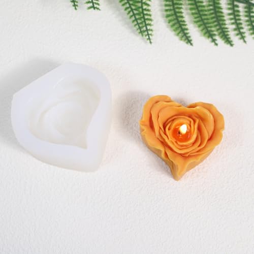 9 PCS Flower Candle Molds Rose Tulip Silicone Candle Mold Flower Shapes (9 Count)