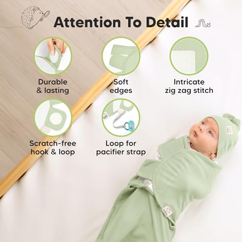 3pk Organic Swaddles for Newborns Girls