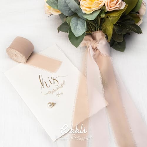 Beige Chiffon Ribbon 1 (60 Foot)