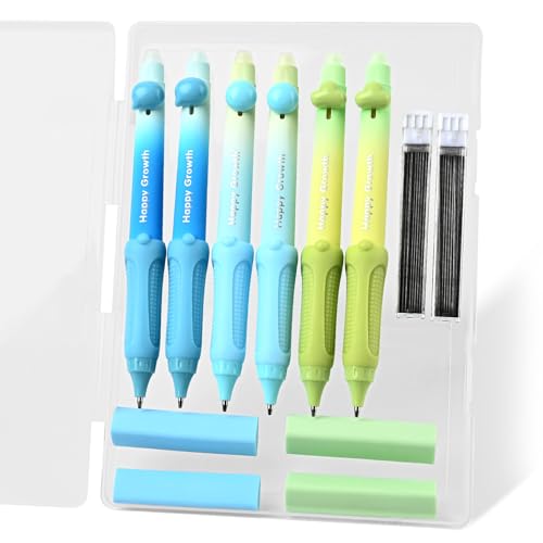 Cute Mechanical Pencil Set with Case (12 Count)
