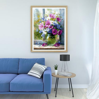 14 ct Counted Cross Stitch Kits for Adults Flowers Cross Stitch Patterns Stamped Printed Cross Stitch Kits