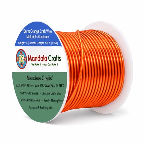 16 Gauge Burnt Orange Anodized Aluminum Craft Wire
