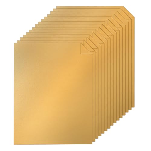 40 Sheets Gold Shimmer Cardstock 8.5 x 11 Certificate Paper 75lb (40 Count)