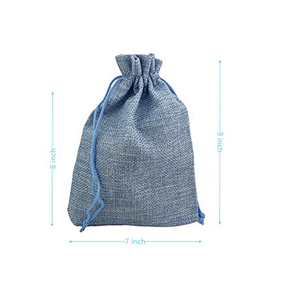 Pack of 25 Burlap Gift Bags with Drawstring Linen Jewelry Pouches Wedding Hessian Jute Bags for Birthday and Treat Pouches Party Wedding Favors Gift