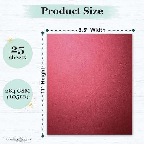 Cardstock Warehouse Stardream Mars Red Cardstock Paper (25 Count)