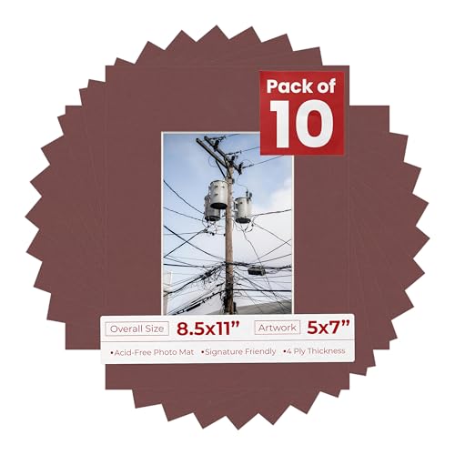 5x7 Mat for 8.5x11 Frame (10 Count)