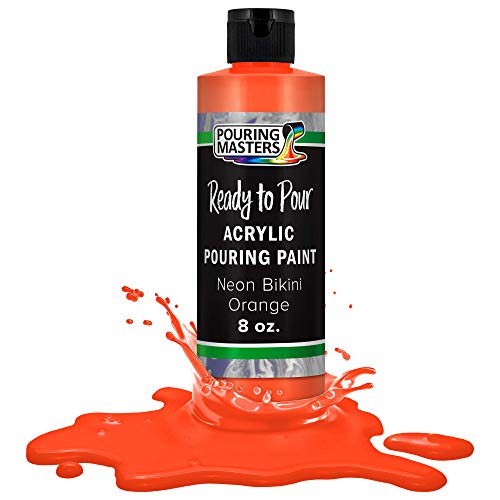 Pouring Masters Neon Bikini Orange Ready to Pour Acrylic Pouring Paint (8 Fl Oz)