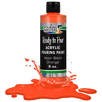 Pouring Masters Neon Bikini Orange Ready to Pour Acrylic Pouring Paint (8 Fl Oz)