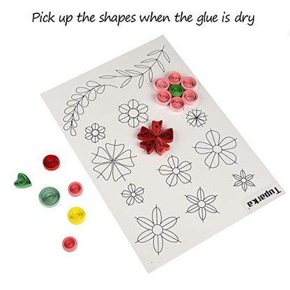 19 Pcs Paper Quilling Kits 45 Colors 900 Strips Quilling Art Paper DIY Craft (941 Count)