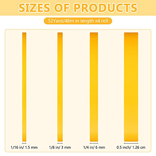 4 Pack Masking Tape Pinstripe 1 (624 Foot)