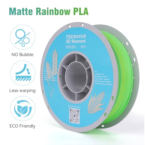 Matte Rainbow PLA 3D Printer Filament (35.274 Ounce)