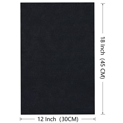 6 Pieces Aida Cloth 14 Count Black Cross Stitch Fabric