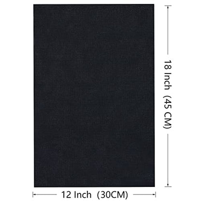 6 Pieces Aida Cloth 14 Count Black Cross Stitch Fabric