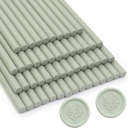 52pcs Sage Green Wax Sealing Sticks