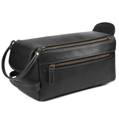 Full Grain Leather Toiletry Kit for Men & Women