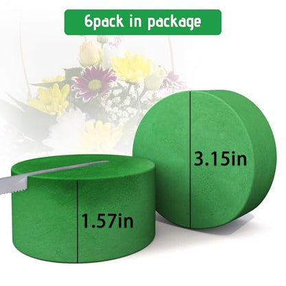 6Pcs Floral Foam Round Blocks