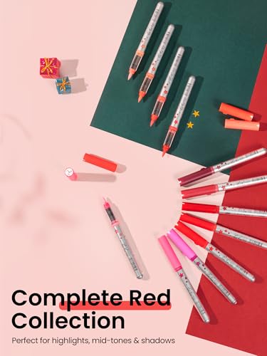 Acrylic Paint Markers 12 Red Colors (12 Count)
