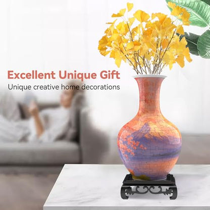 3D Puzzle Vase for Adults with 164 Plastic Pieces (164 Count)