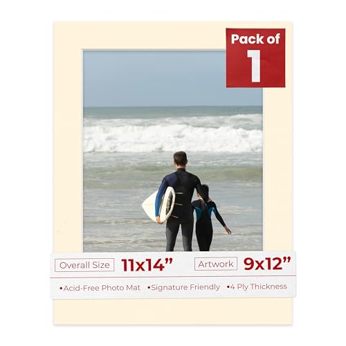 11x14 Mat Bevel Cut for 9x12 Photos