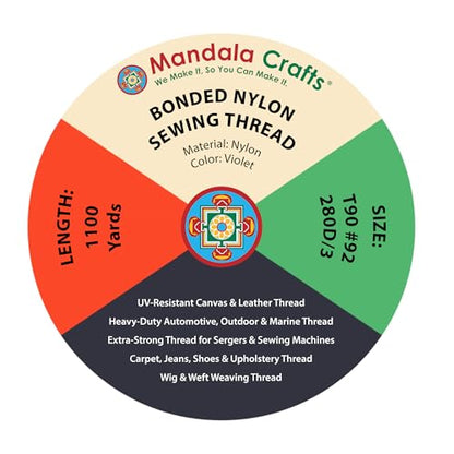 Size 92 280D T90 Violet Bonded Nylon Thread