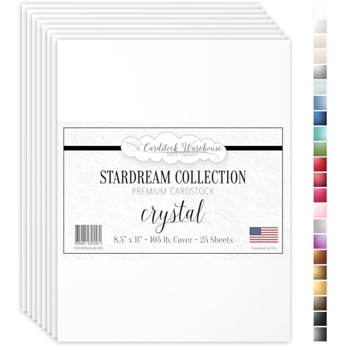 Cardstock Warehouse Stardream Crystal White Cardstock Paper (25 Count)
