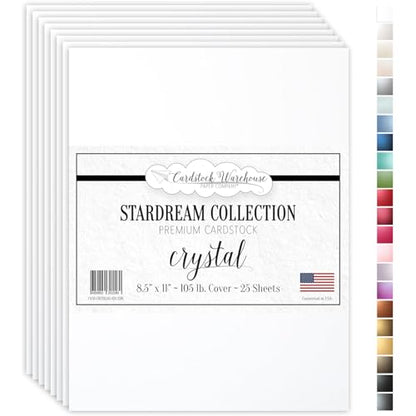 Cardstock Warehouse Stardream Crystal White Cardstock Paper (25 Count)
