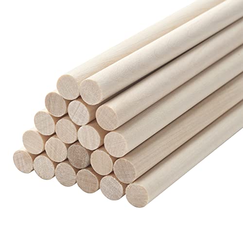 Wooden Dowels Wood Sticks for Crafts 3 (20 Count)
