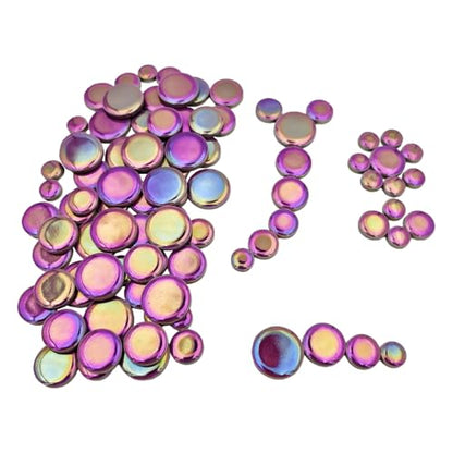 200g Iridescent Round Mosaic Tiles for Crafts Bulk