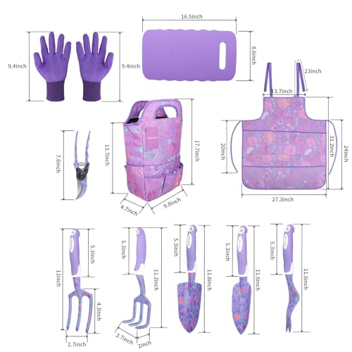 Purple Garden Tools Set 10 Pieces (10 Count)