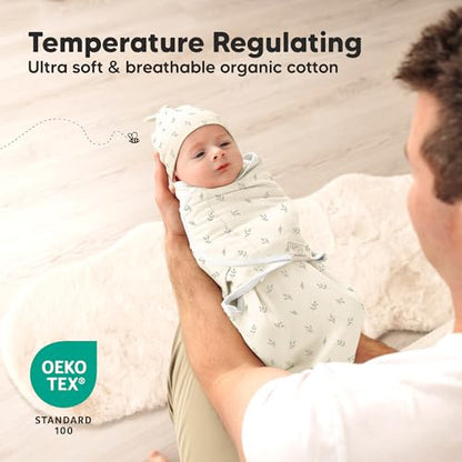 3pk Organic Swaddles for Newborns Girls