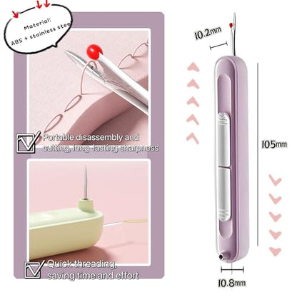 Upgraded 2 in 1 Automatic Needle Threaders Seam Ripper